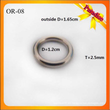 OR08 Bolso brillante de encargo de la manera del anillo de O Bolso del metal O 1.2cm para el anillo de la ropa interior